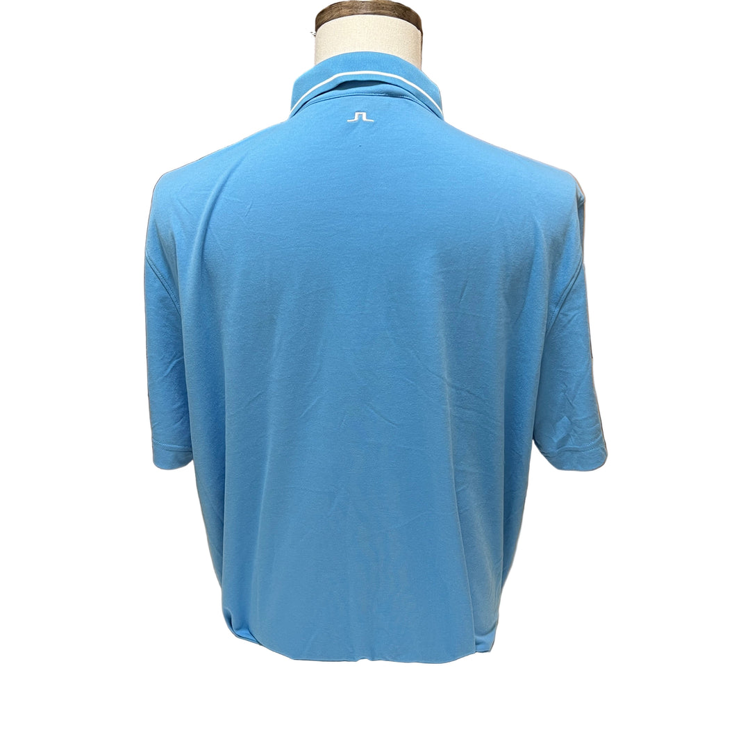 J.Lindeberg Bill American Fit Polo (w/ logo) - Ocean Blue - X-Large - Skorzie