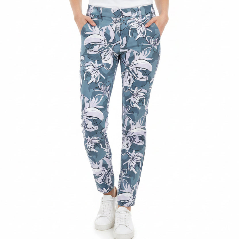 KJUS Women's Golf Pants Ice Light 7/8 Treggings 27" Grey Floral Size XS