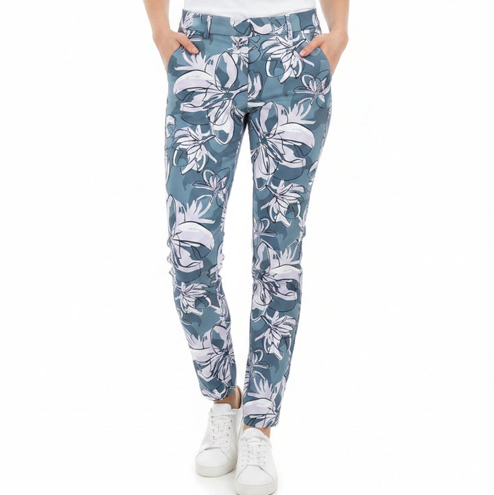 KJUS Women's Golf Pants Ice Light 7/8 Treggings 27" Grey Floral Size XS