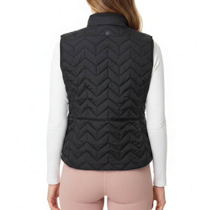 G/FORE Women's Vest Puffer Snap Button Onyx Size S