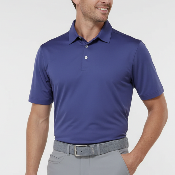 Straight Down Men's Golf Polo Sullivan Skipper Size L