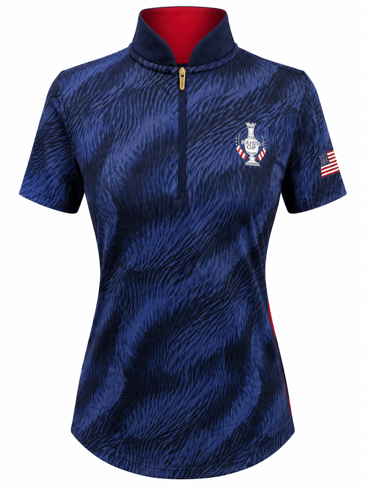 Dunning Solheim Cup Eagles in Flight Mesh Polo - Night Sky