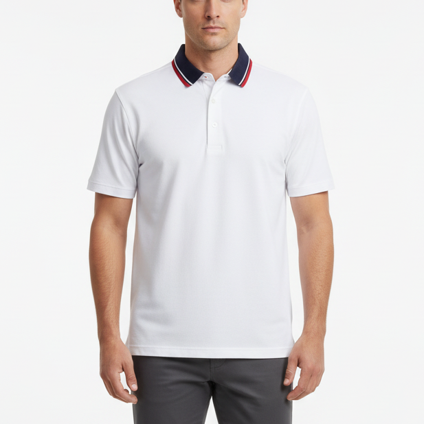 Straight Down Men's Golf Polo Chorro New Indigo Size L