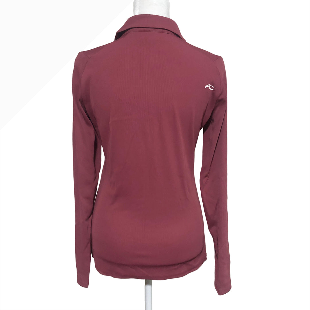 Kjus Celin Polo L/S (w/ logo) - Brick - Small - Skorzie