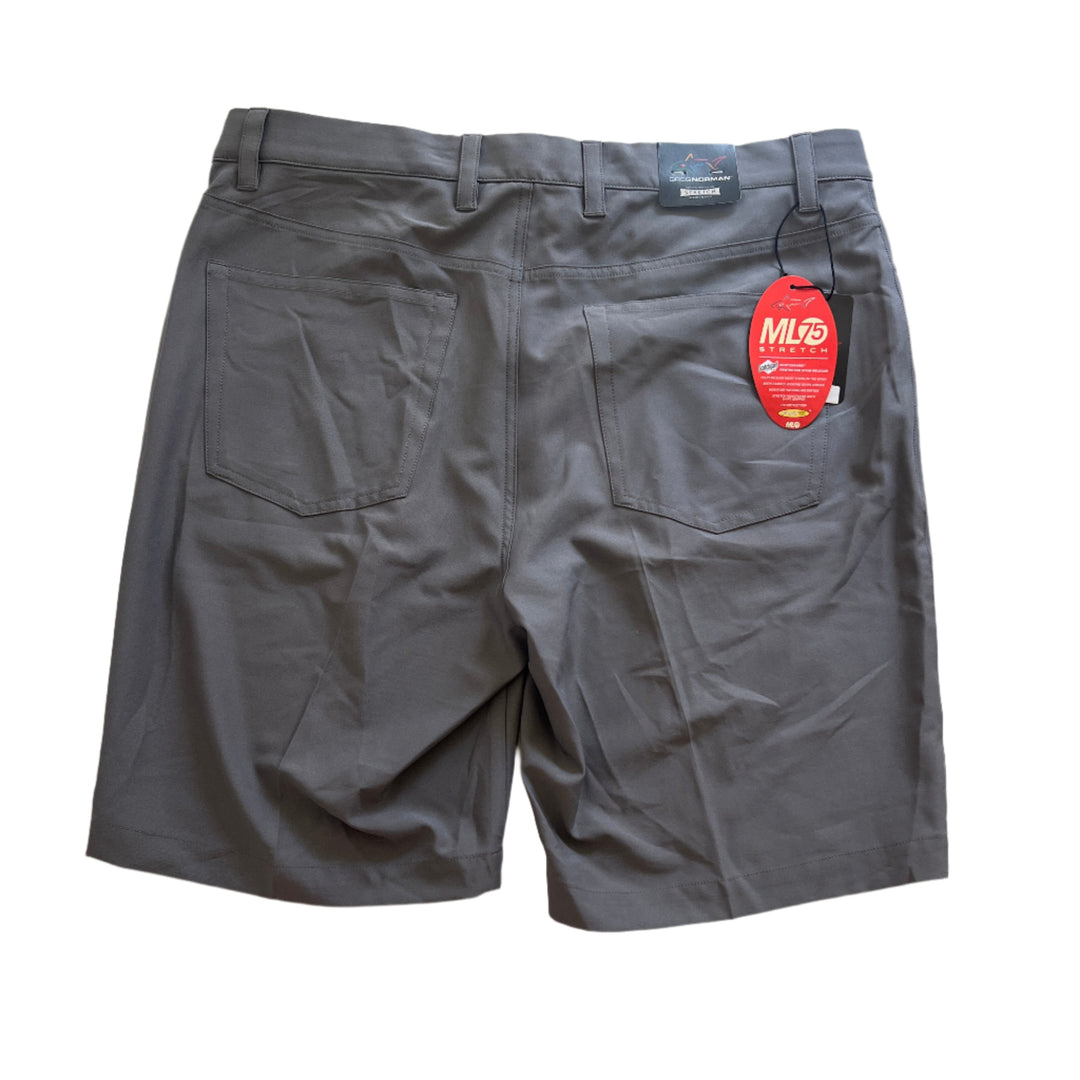 Greg Norman Microlux 5-Pocket 9" Shorts - Steel - 34 - Skorzie