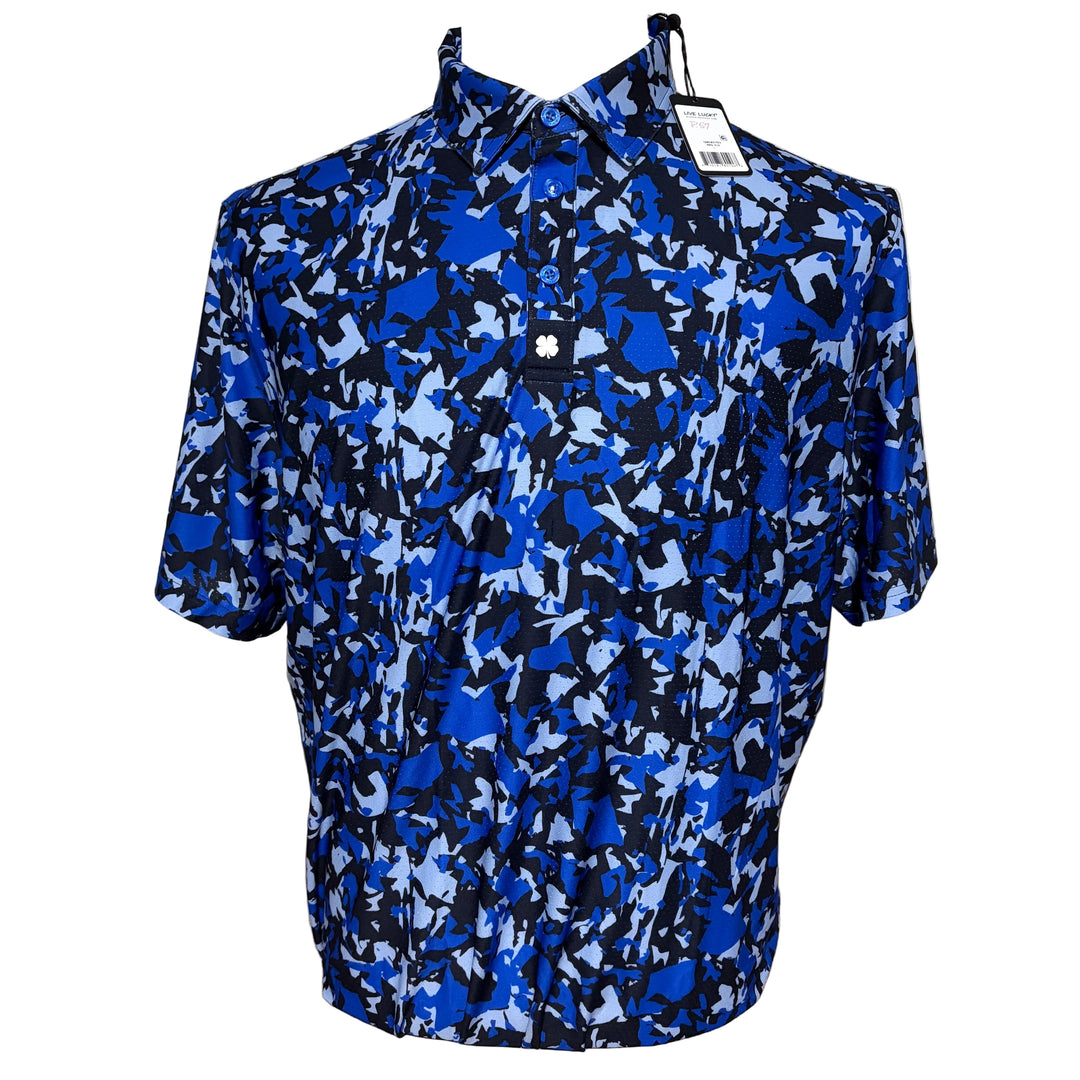 Black Clover Camo Mix Polo - Royal Blue - Large - Skorzie