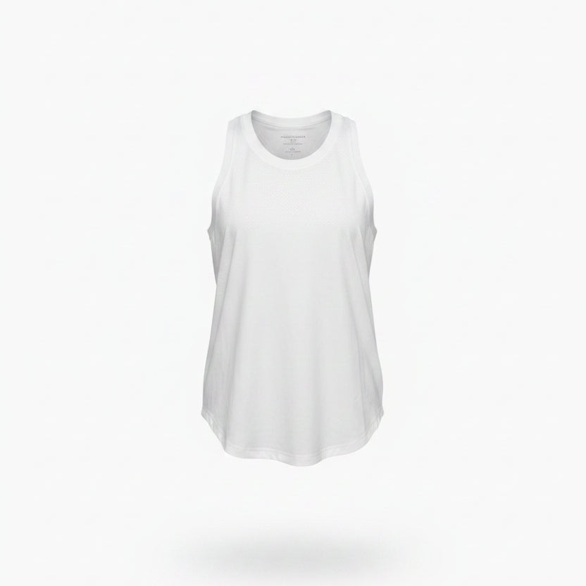 Varley Dacey Longline Tank - White - XX-Small/X-Small - Skorzie
