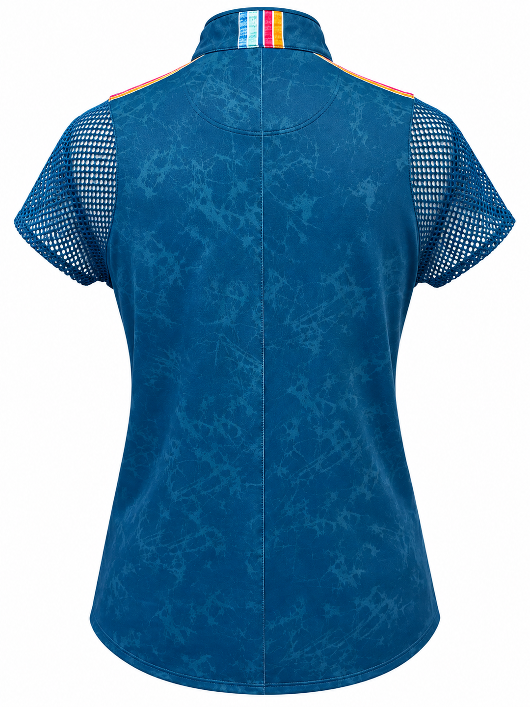 Lucky In Love Borderline Short Sleeve Zip Top - Indigo