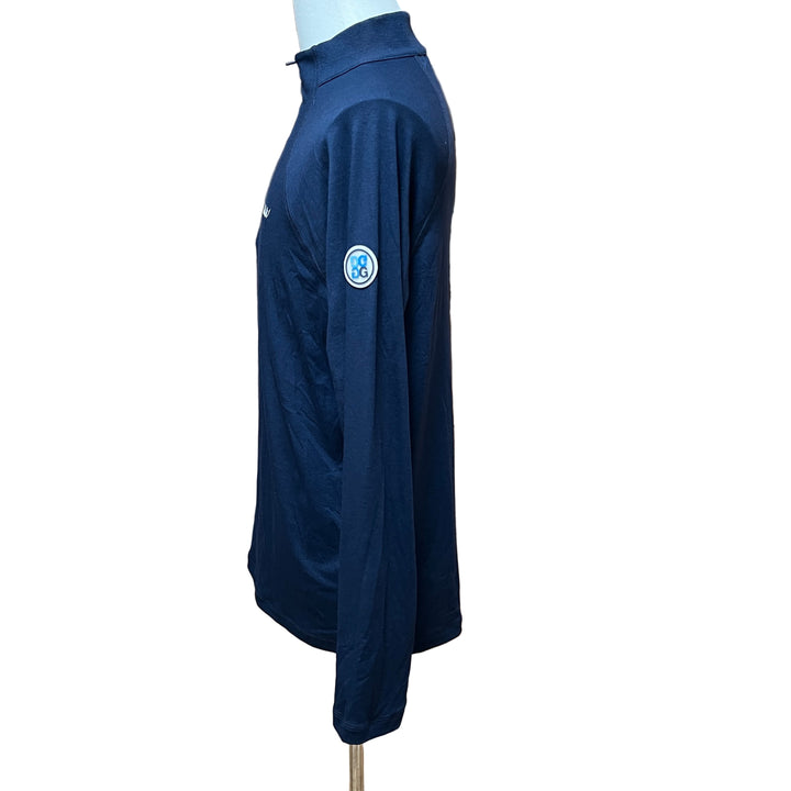 G/FORE Men's Luxe Quarter Zip Midlayer (w/logo) - Twilight - Small - Skorzie