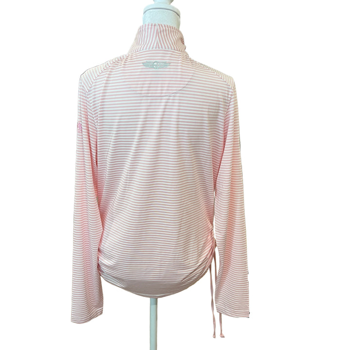 Straight Down Savannah Quarter Zip (w/logo) - Pink - Large