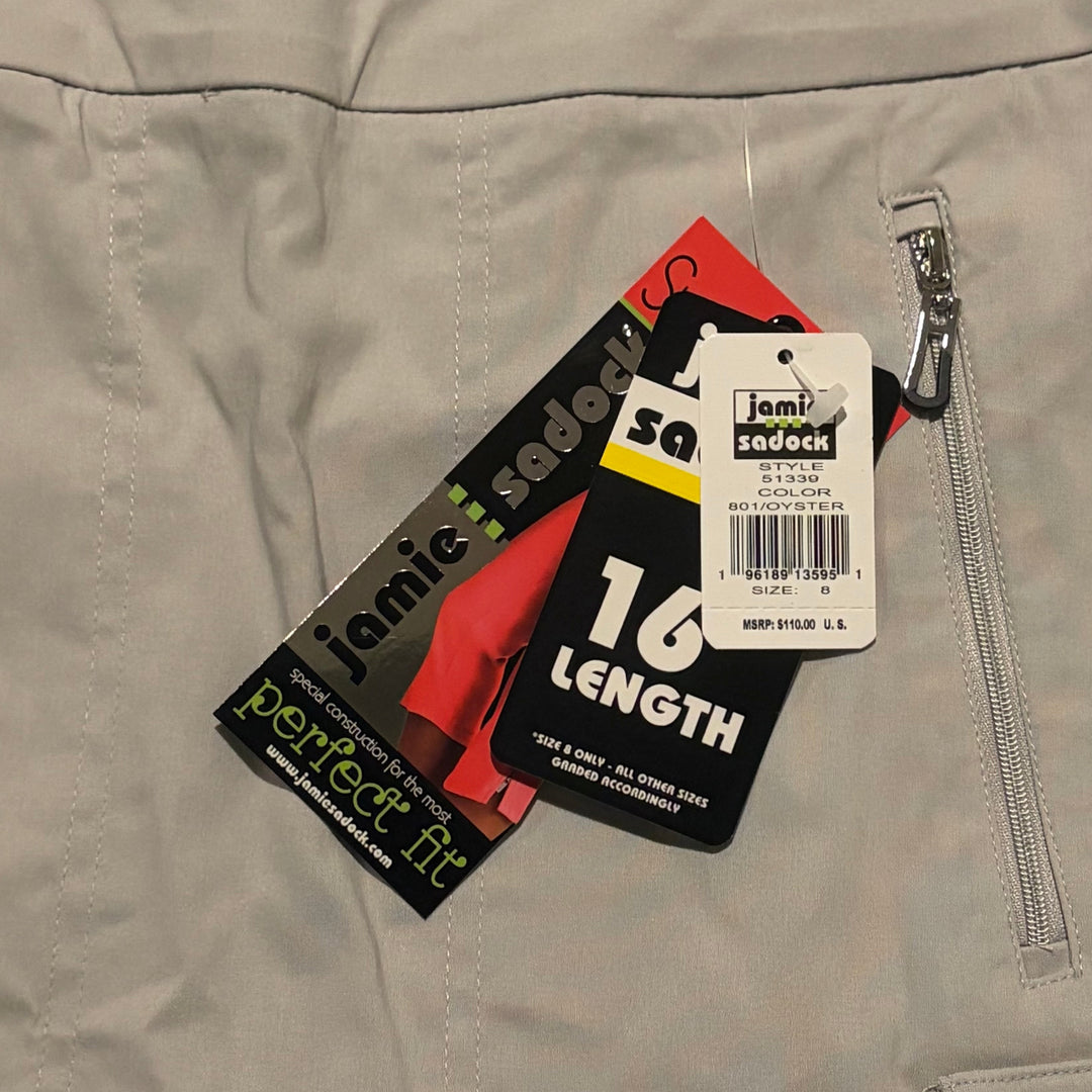 Jamie Sadock Women's Golf Skort Skinnylicious 16" Oyster Size 8