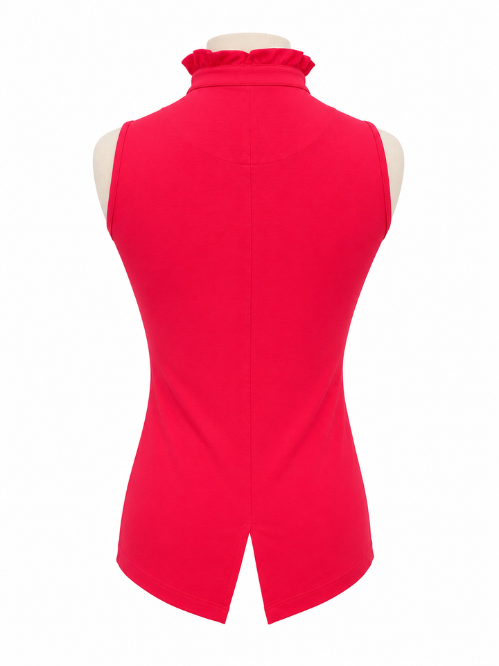 Tail Alison Sleeveless Zip Golf Top - Red - XS