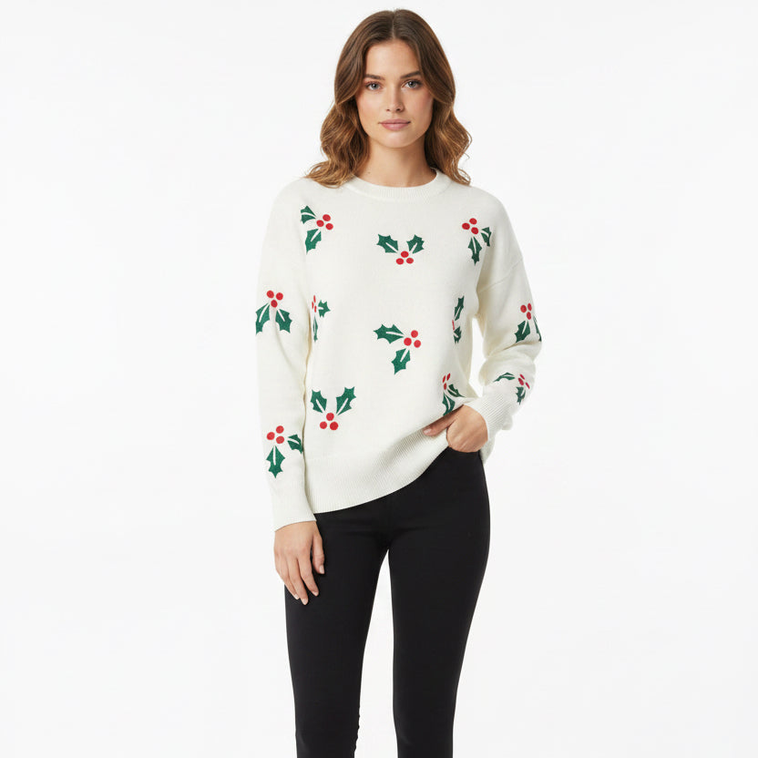 Beach Riot Callie Sweater - Frost/Holly - Small - Skorzie