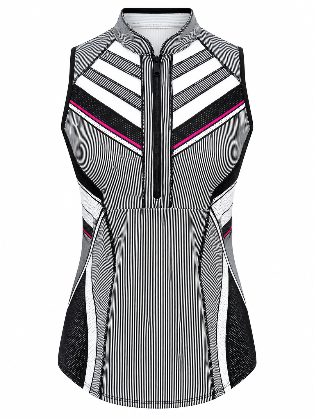 Lucky In Love Kinetic Energy Zip Top - White/Black