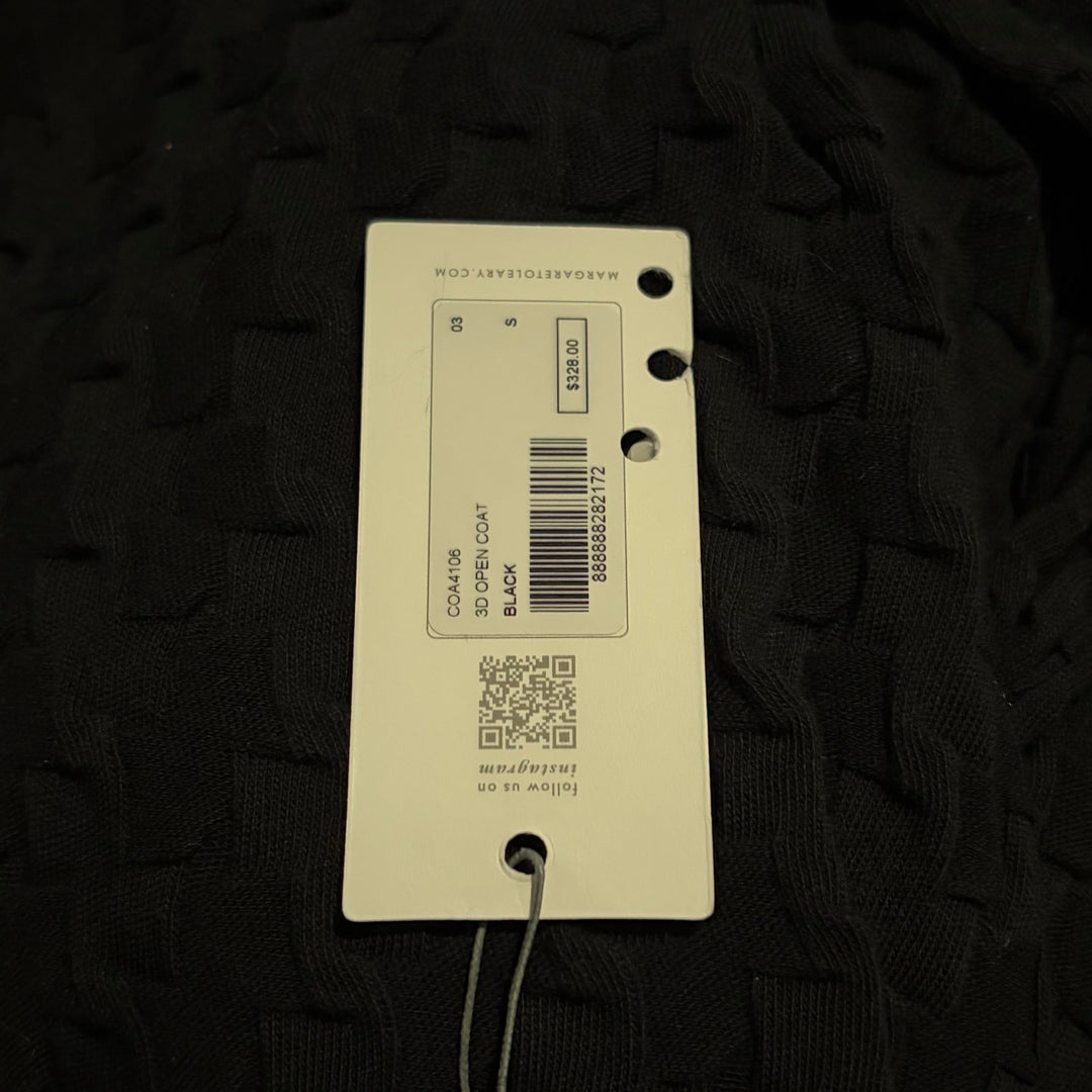 Margaret O'Leary Women's Cardigan 3D Open Coat Black