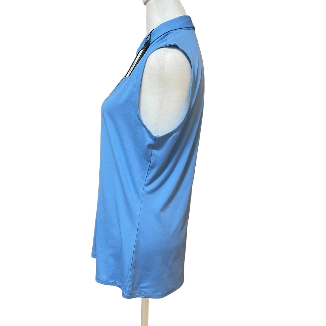 Dunning Freya Jersey Performance Sleeveless Polo - Lake Blue - Medium - Skorzie