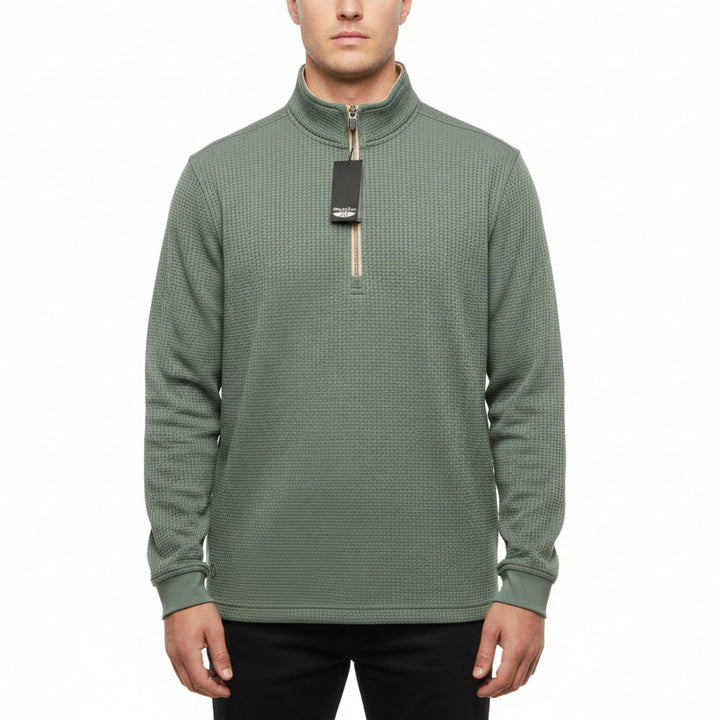 Straight Down Men's Golf Quarter Zip Optic Dark Forest Size L