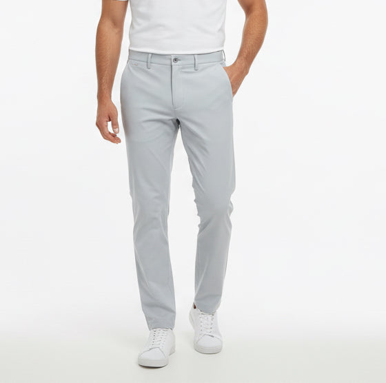Straight Down Men's Pant Flex Silver Size 32X31