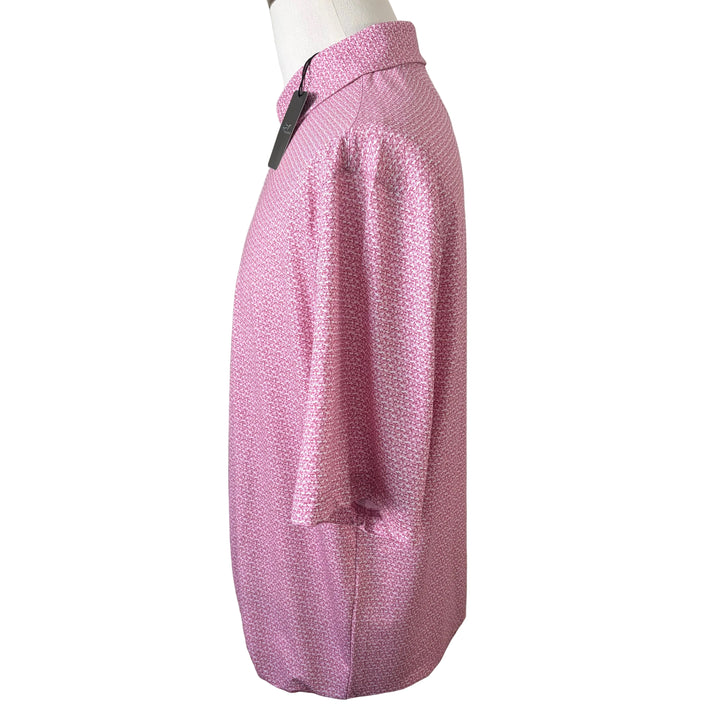 Greg Norman Stretch Jersey Coastal Coral Polo - Lobster - Large