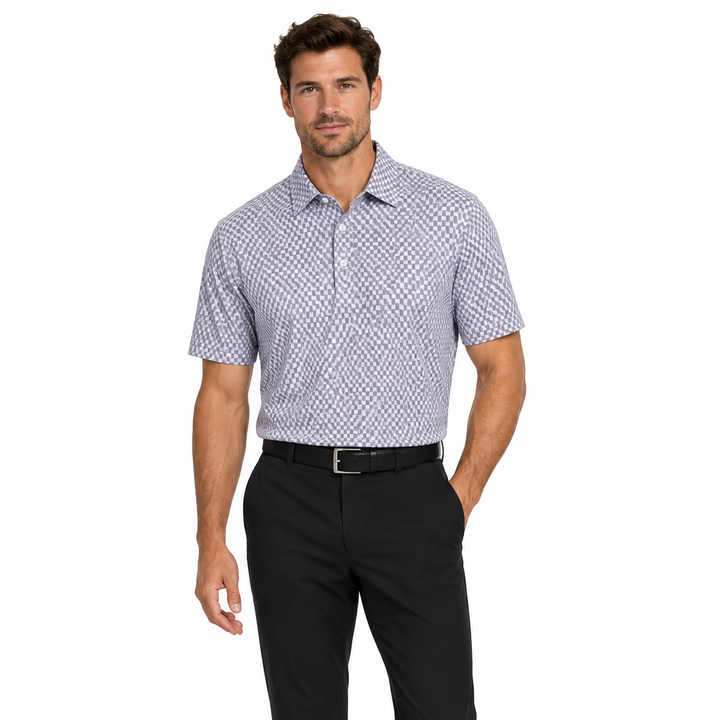 Collars & Co. Men's Polo Featherweight Flex Fabric Vantage Lavender Size M