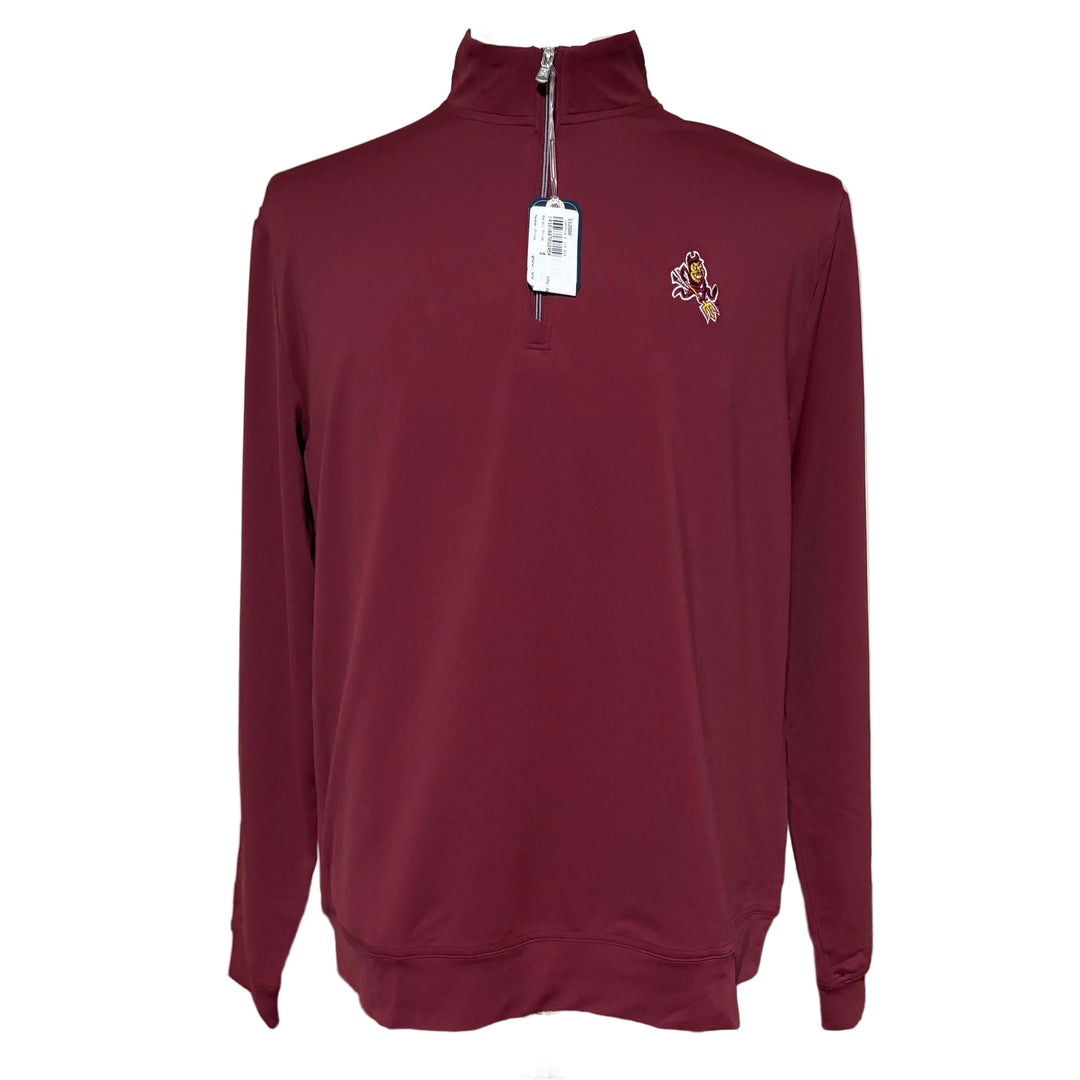 Johnnie-O Motion ASU Performance 1/4 Zip - Maroon - Medium - Skorzie