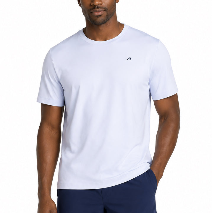 Redvanly Men's Golf Tee Minna Crew Blue Lavender Size M