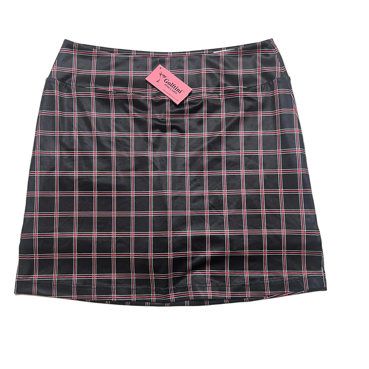 Golftini Impromptu Skort (17.5") - Black/Pink Plaid - Medium
