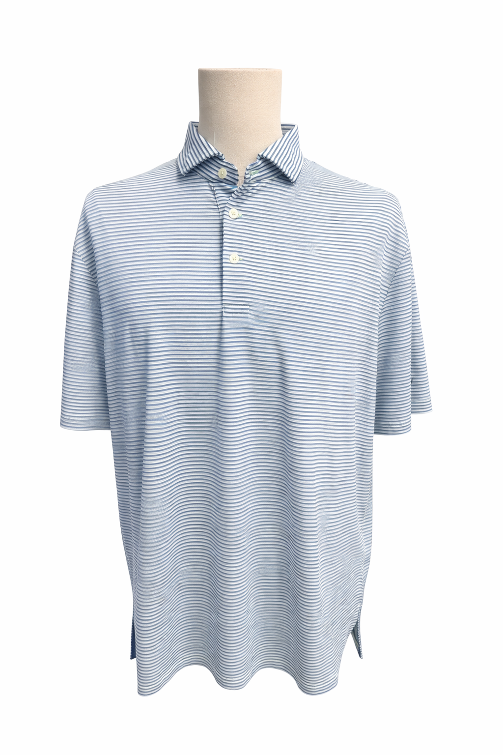 RLX Ralph Lauren Multi Stripe Polo (w/ logo) - Blues/Lime - X-Large - Skorzie