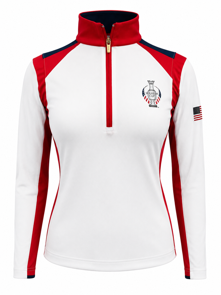 Dunning Solheim Cup L/S Ventilated Mesh Jersey - White