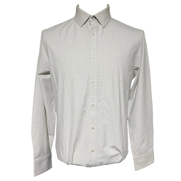 Mizzen + Main Trim Fit Leeward L/S Dress Shirt - Espresso Plaid - Medium