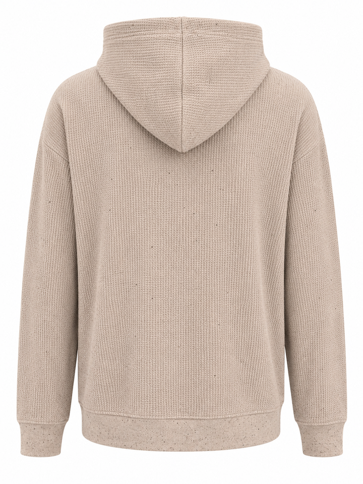 Travis Mathew Men's Cloud Waffle Hoodie (w/ Logo) - Oxford Tan - 2XL - Skorzie