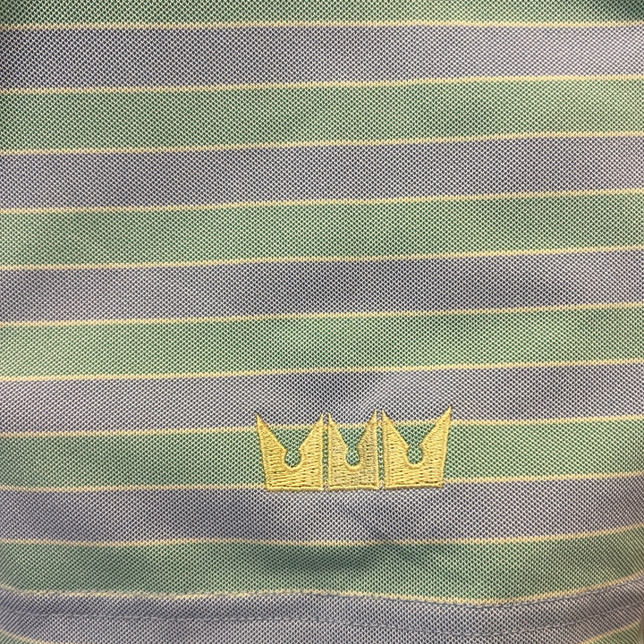 Turtleson Flynn Stripe Polo (w/ logo) - Blue/Green - FINAL SALE ITEM - Skorzie