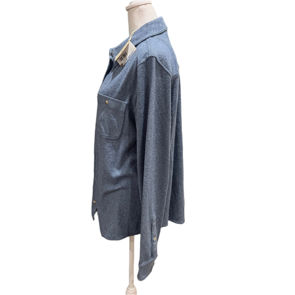 Faherty Legend Sweater Shirt - Glacier Blue Twill - Skorzie