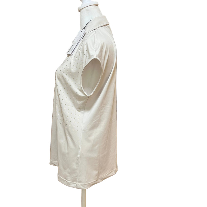 Daily Sports Rhinestone Cap Sleeve Polo - Raw - Medium - Skorzie