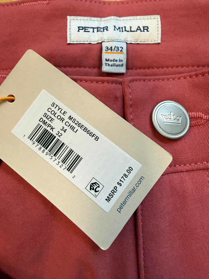 Peter Millar Men's Five-Pocket Pant - Chili