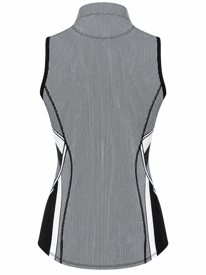 Lucky In Love Kinetic Energy Zip Top - White/Black