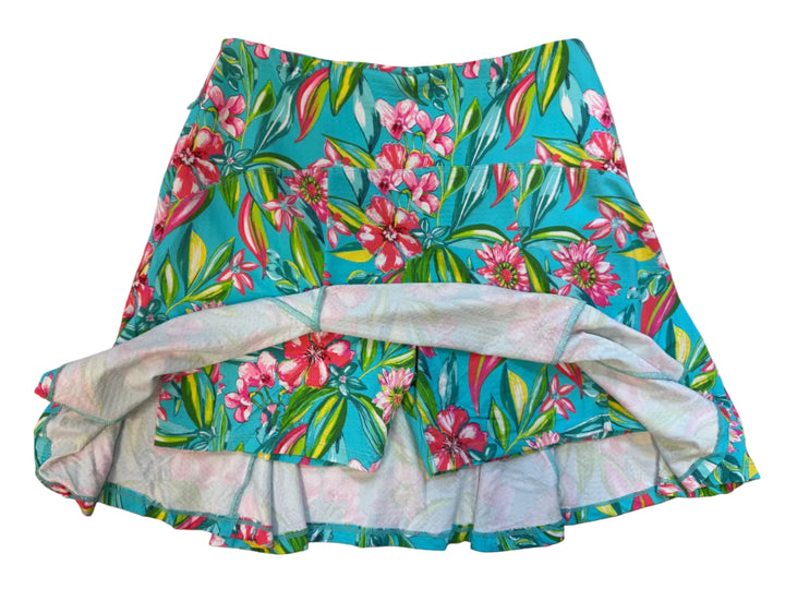 G-Lifestyle Flare Godet Skort (17") - Multi Blooming Flower - Small