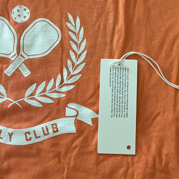 Rally Club Women's L/S Tee "Rally Club" Orange (FINAL SALE ITEM)