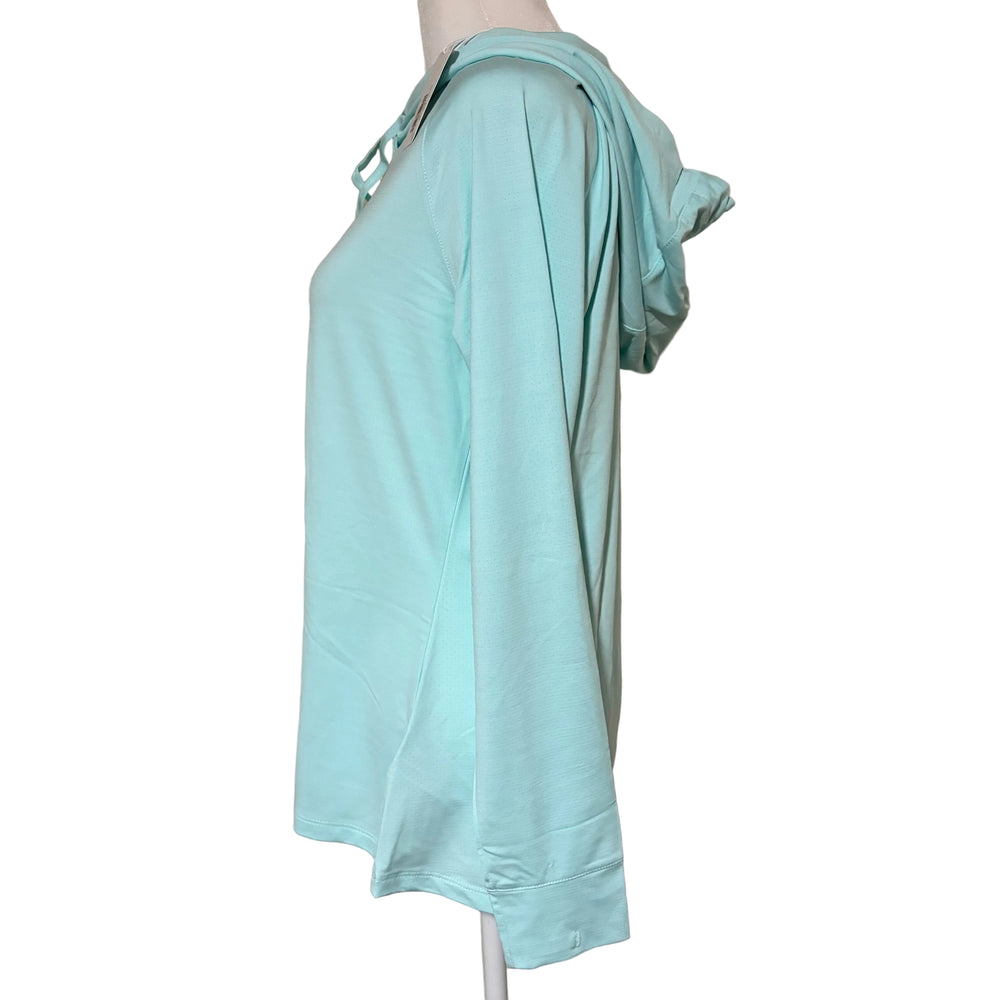 Greg Norman Momentum Golf Hoodie - Ocean Breeze Heather - Medium - Skorzie