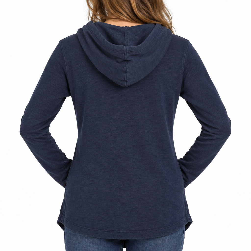 Straight Down Women's Golf Hoodie Thyme Quarter Zip New Indigo Size XS