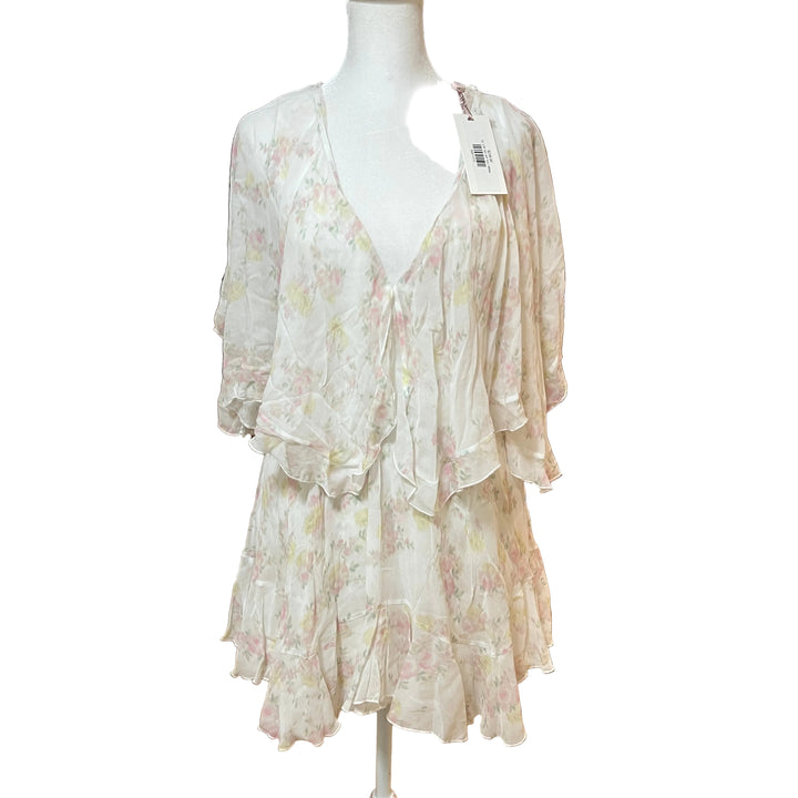 Love Shack Fancy Avaline Dress - White Peach - X-Small