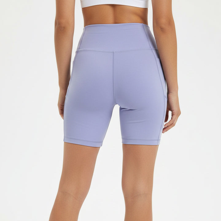 Vuori Women's Biker Shorts AllTheForm Pocket 6" Hyacinth Size XS