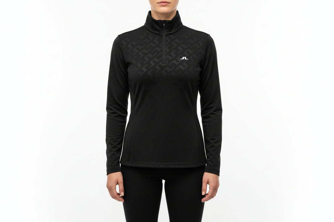 J.Lindeberg Lauryn Deboss Mid Layer - Bias Bridge Black - Skorzie