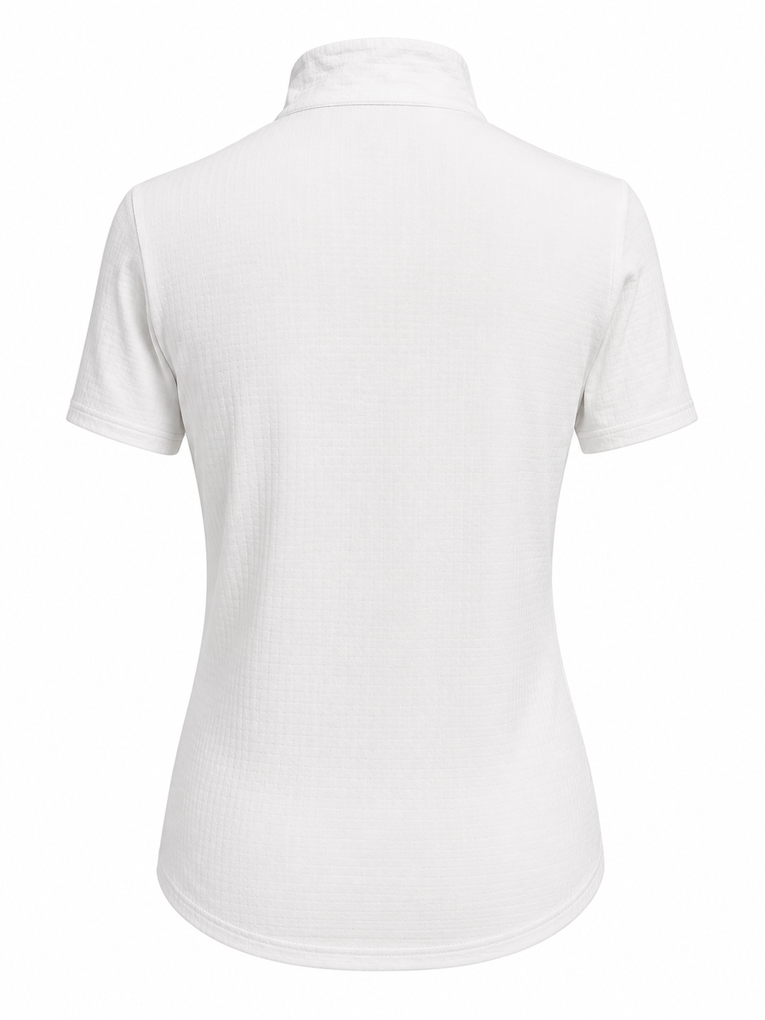 IBKUL Short Sleeve Quarter Zip - White - Small