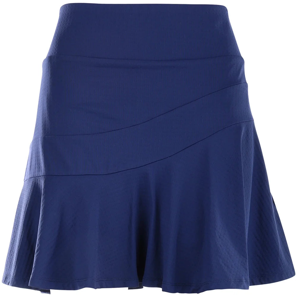 IBKUL Womens Flounce "16 Skort - Navy