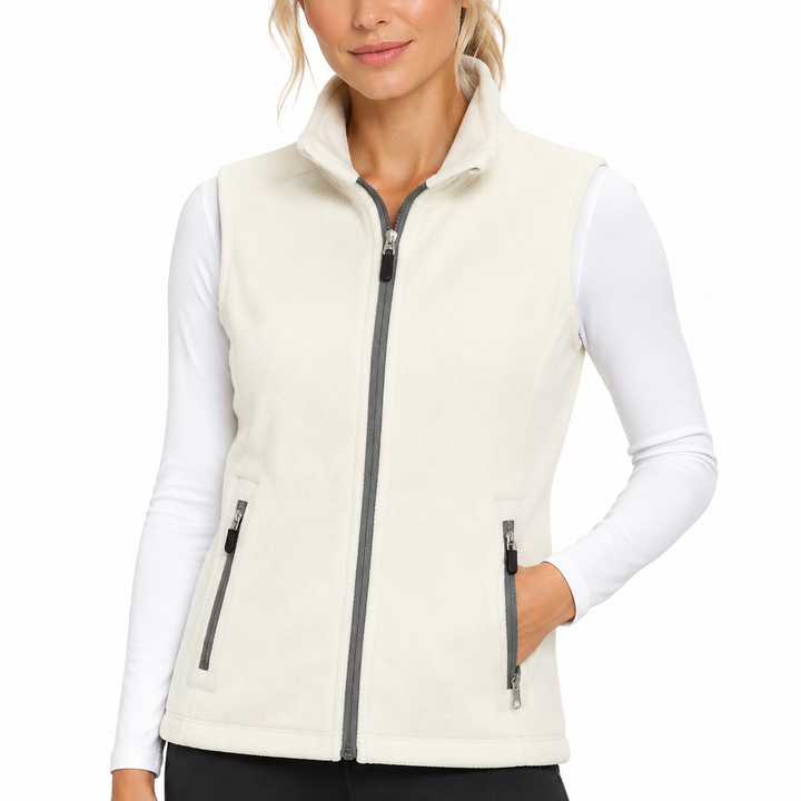 Straight Down Women's Vest Lucia Cream Size M