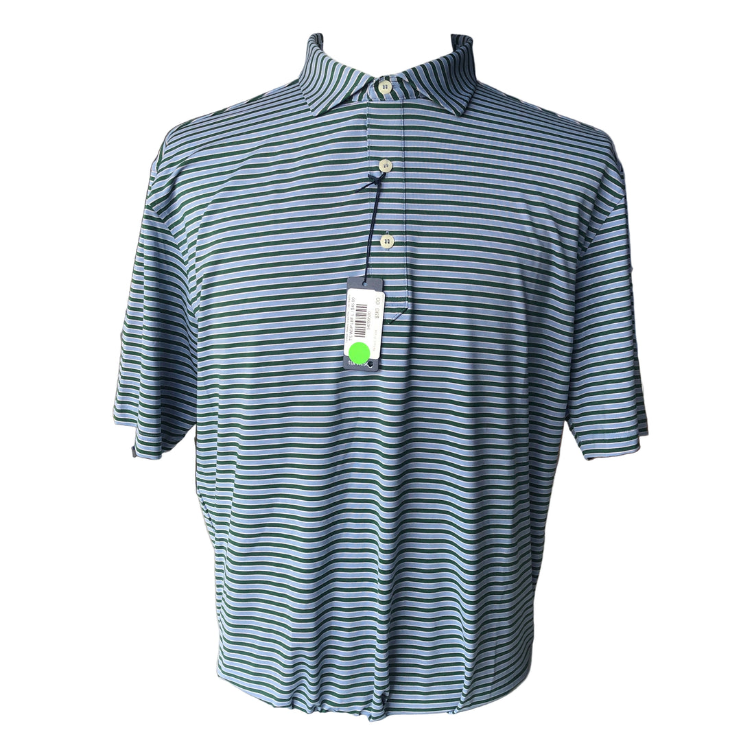 Turtleson Waverly Stripe Polo - Luxe Blue/Fir - Skorzie