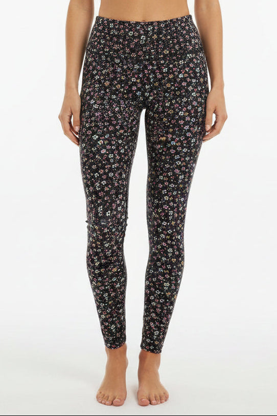Electric & Rose Black Floral Leggings - Large - Skorzie