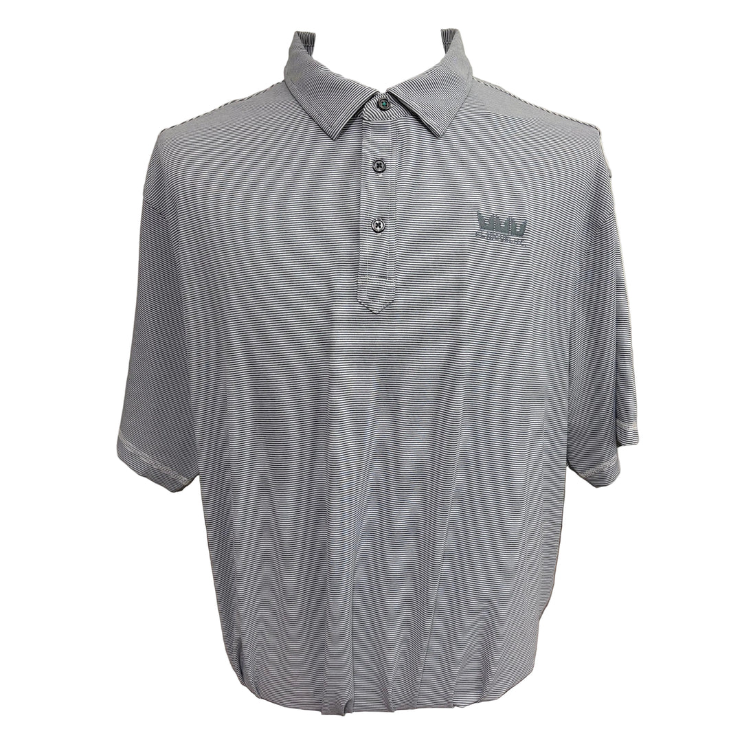 Linksoul Monterey Microstripe Polo (w/logo) - Grey Stripe - XX-Large - Skorzie