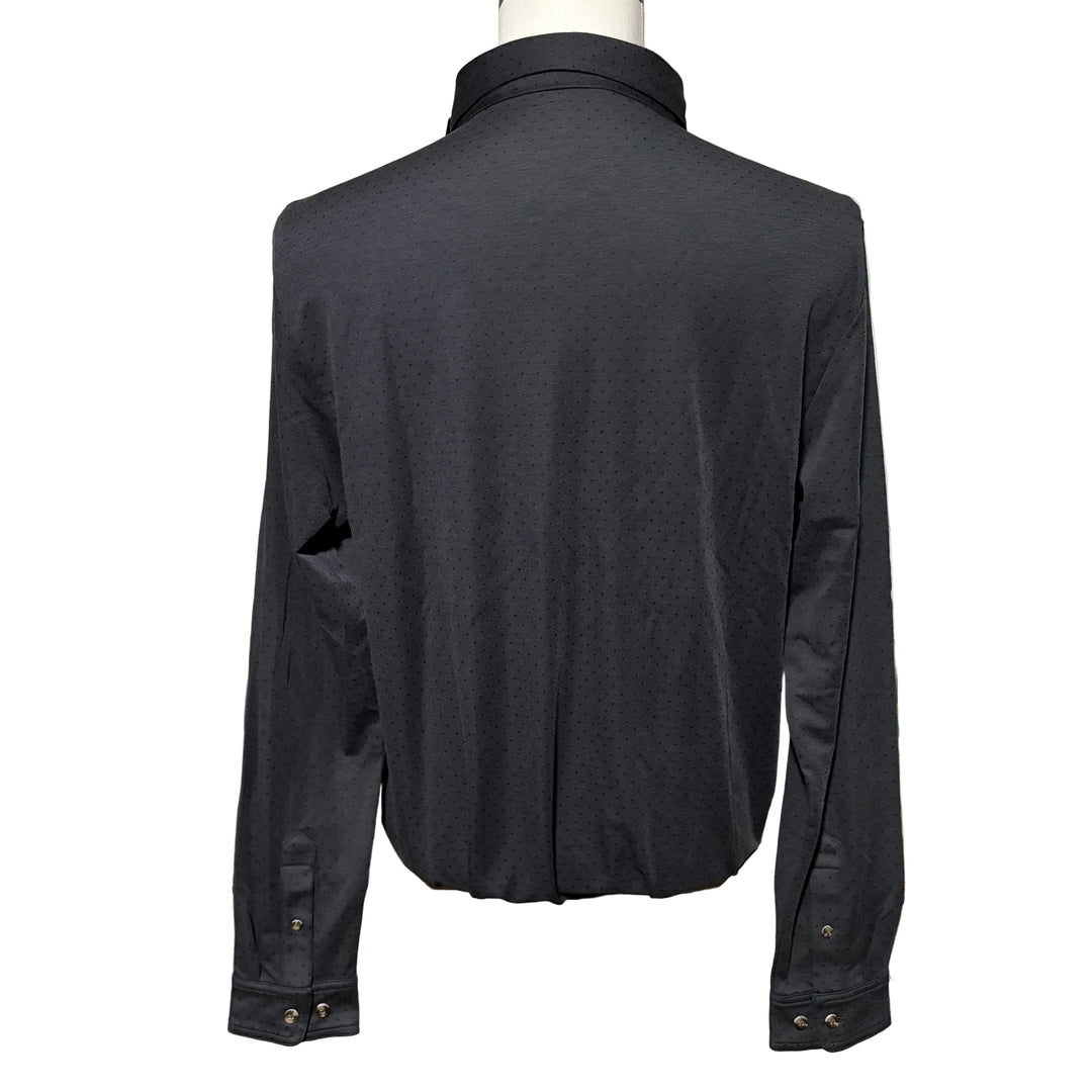 Travis Mathew Handsome Town L/S Polo (w/logo) - Heather Black - Skorzie